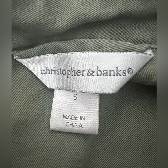Christopher & Banks Embroidered Floral Utility Jacket Size Small Boho - Picture 3 of 6